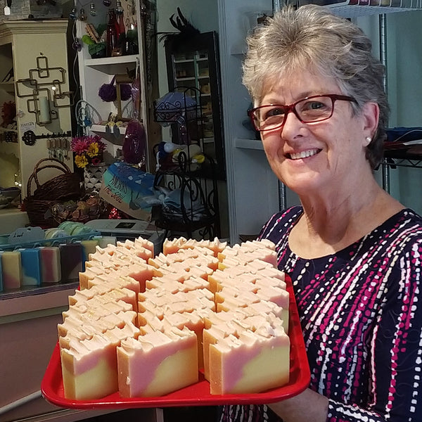 Watch how The Soap Lady of Cocoa makes the Best Bar of Soap! Handmade onsite.